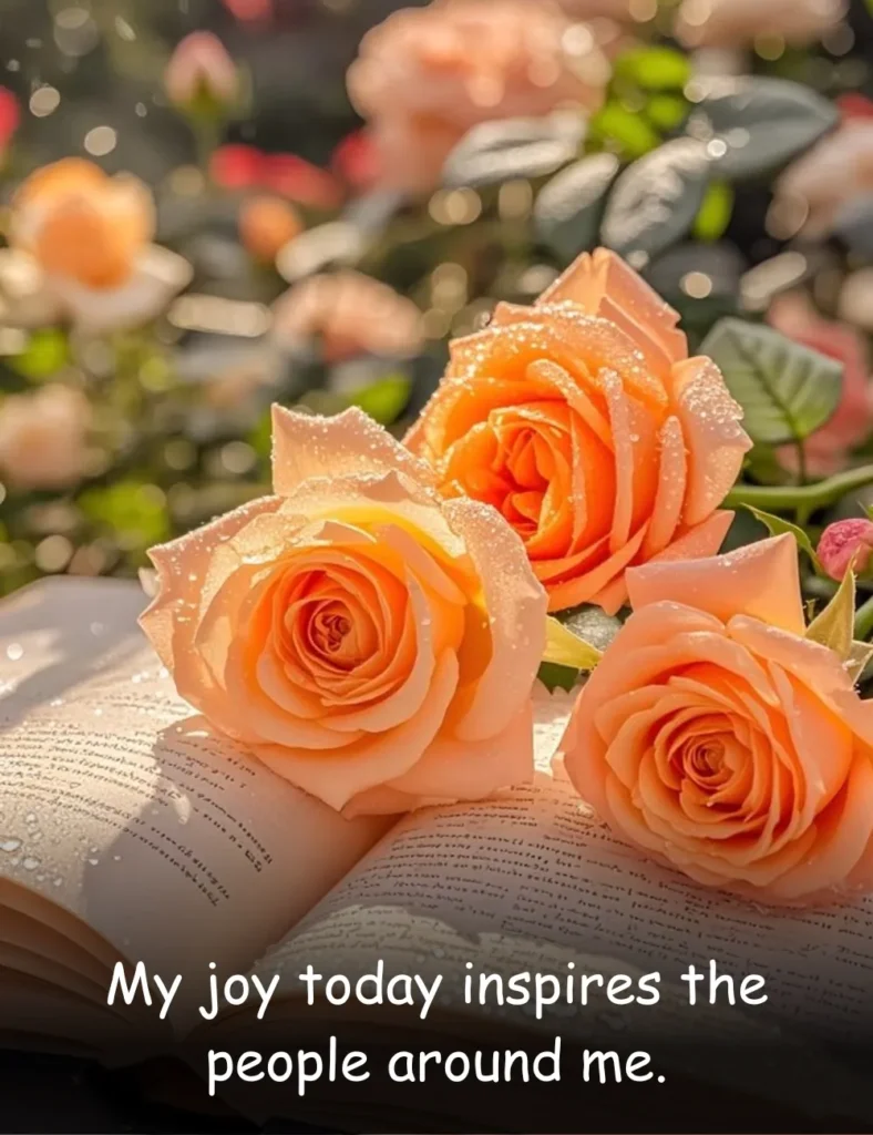 My joy today inspires the people around me.