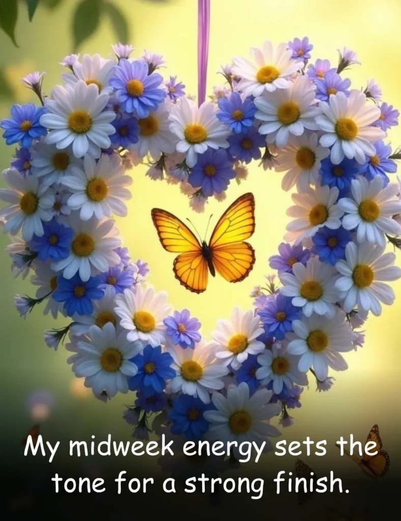 My midweek energy sets the tone for a strong finish.