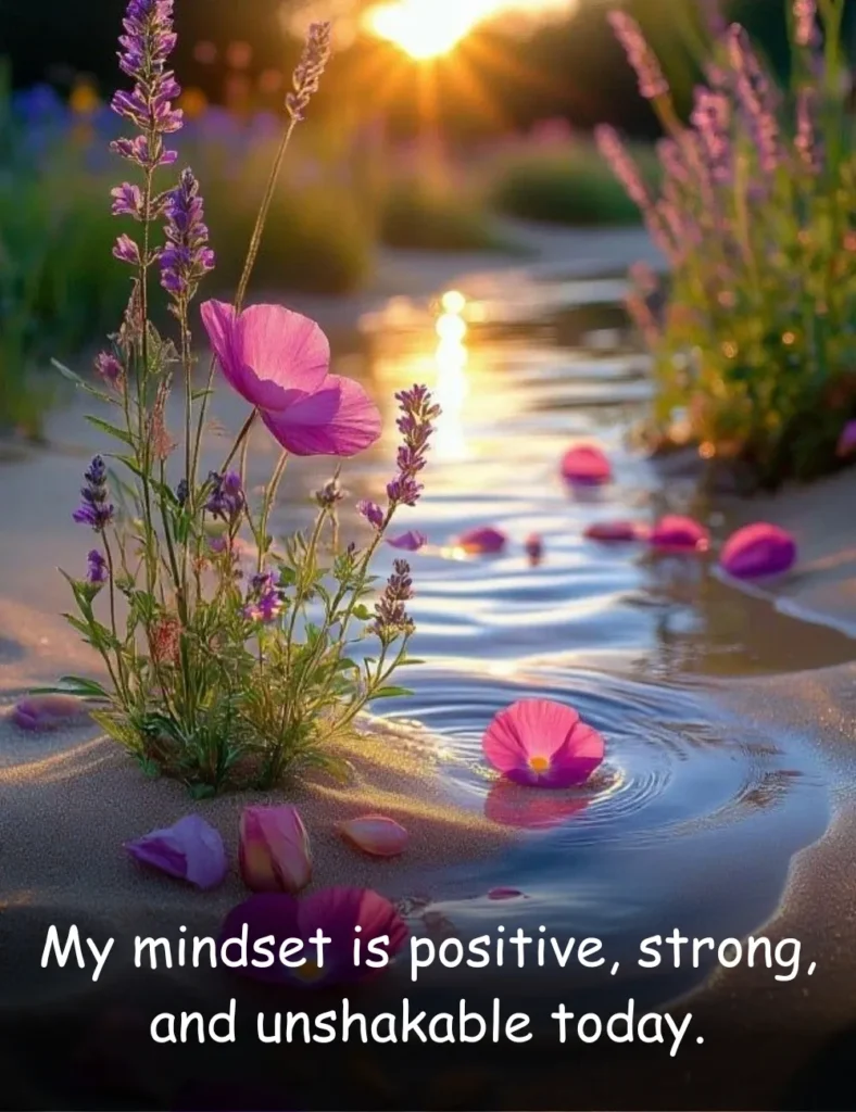 My mindset is positive, strong, and unshakable today.