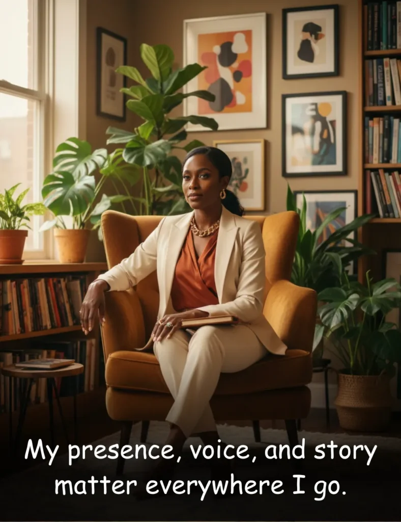 My presence, voice, and story matter everywhere I go.