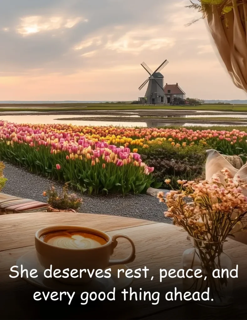 She deserves rest, peace, and every good thing ahead.