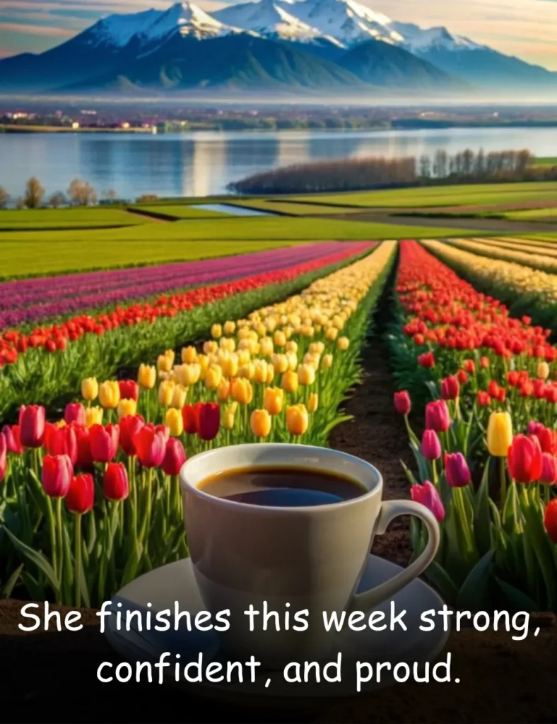 She finishes this week strong, confident, and proud.