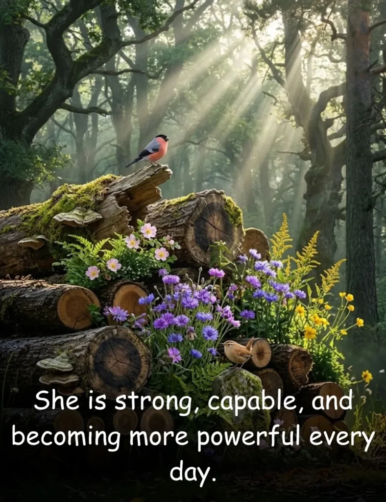 She is strong, capable, and becoming more powerful every day.