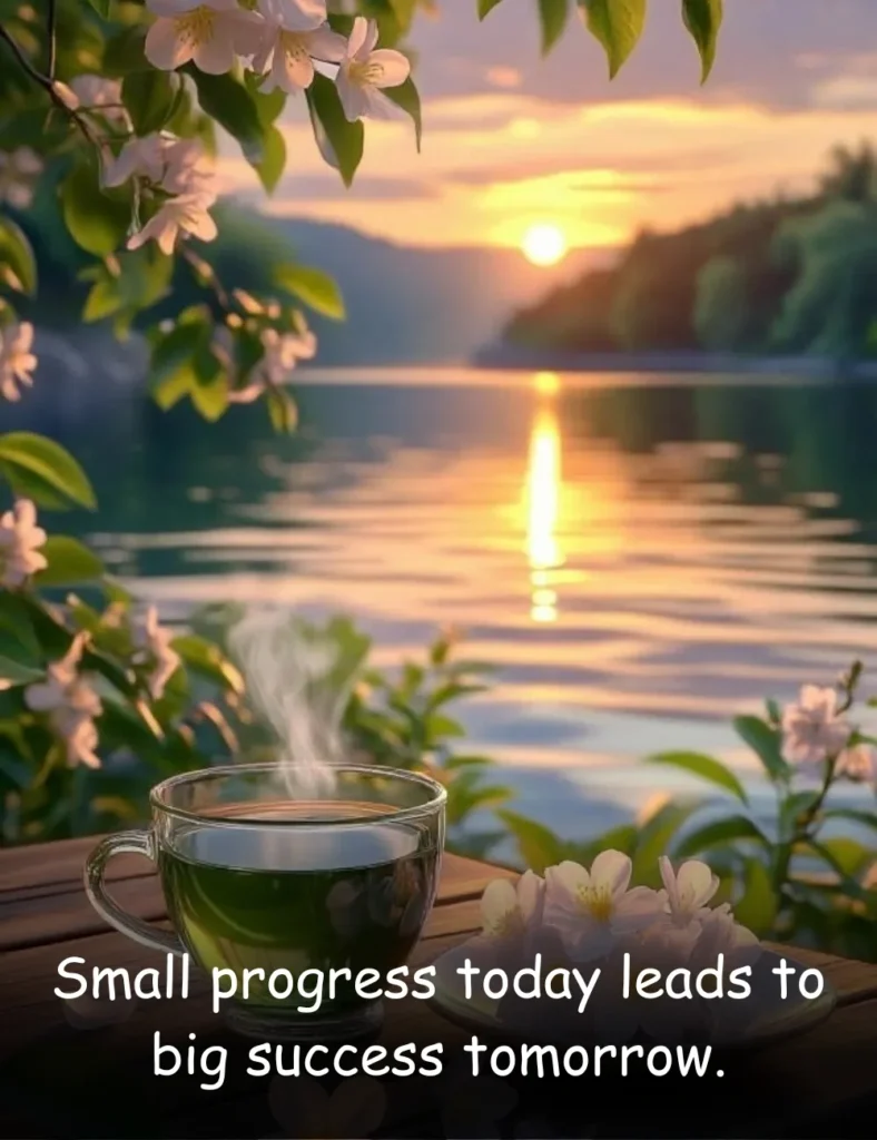 Small progress today leads to big success tomorrow.