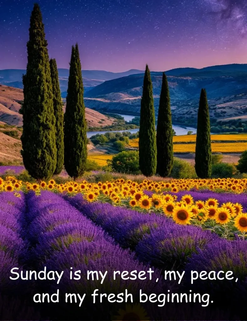 Sunday is my reset, my peace, and my fresh beginning.