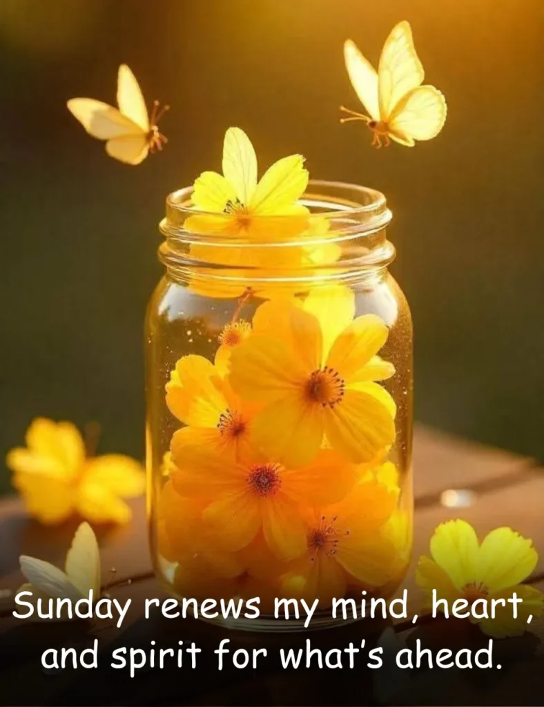Sunday renews my mind, heart, and spirit for what’s ahead.
