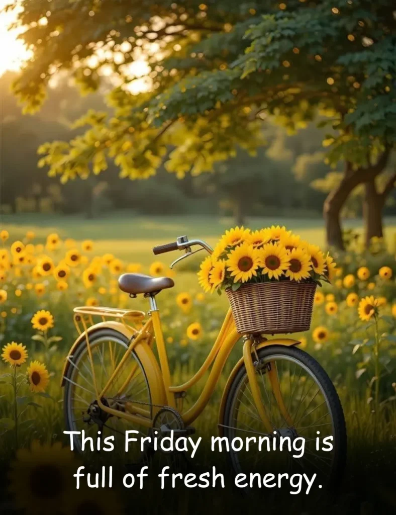 This Friday morning is full of fresh energy.