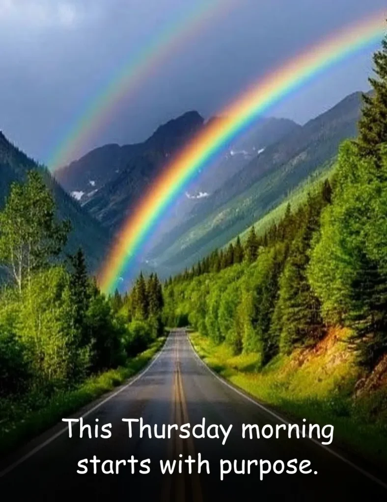 This Thursday morning starts with purpose.