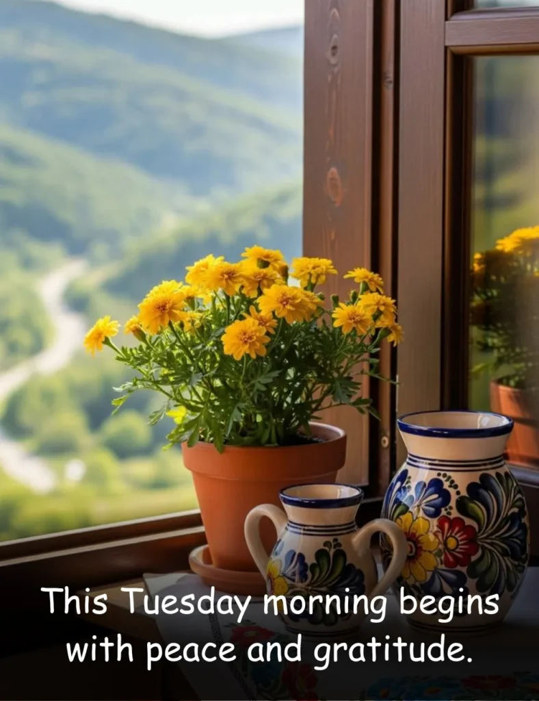 This Tuesday morning begins with peace and gratitude.