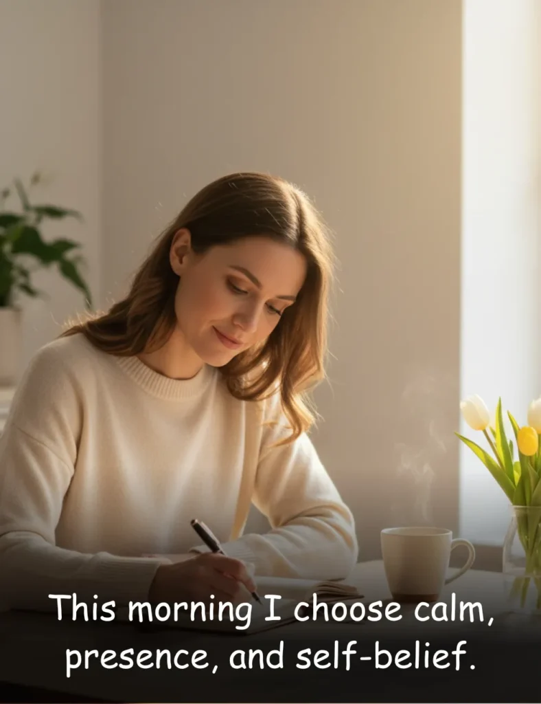 This morning I choose calm, presence, and self-belief.