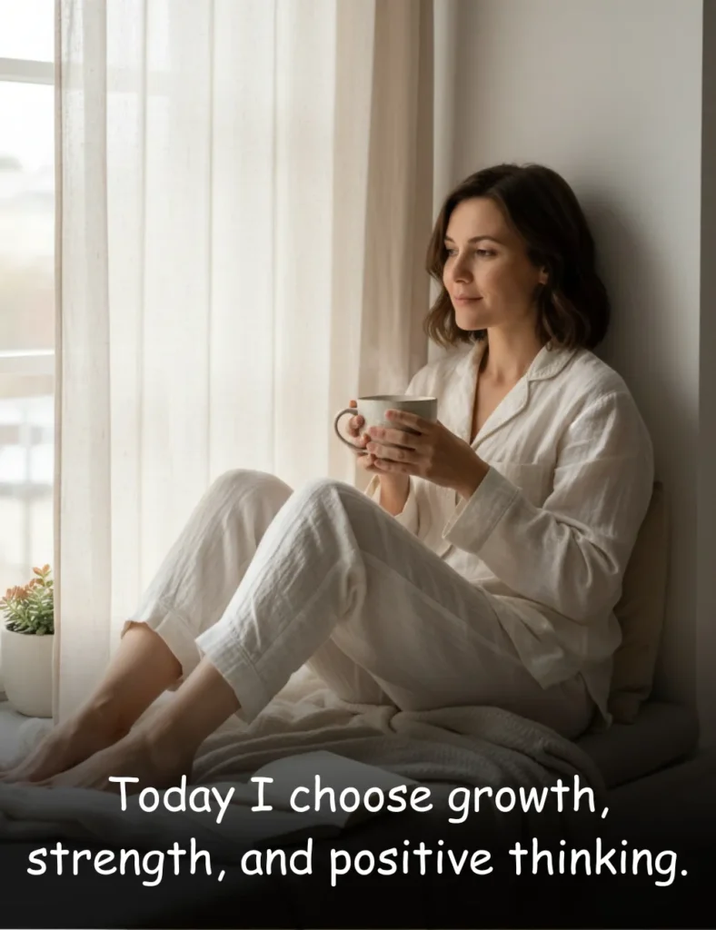 Today I choose growth, strength, and positive thinking.
