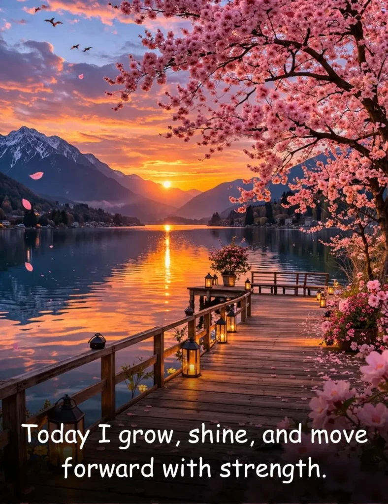 Today I grow, shine, and move forward with strength.
