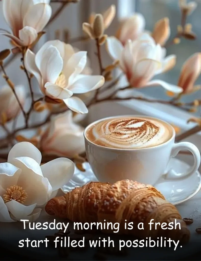 Tuesday morning is a fresh start filled with possibility.