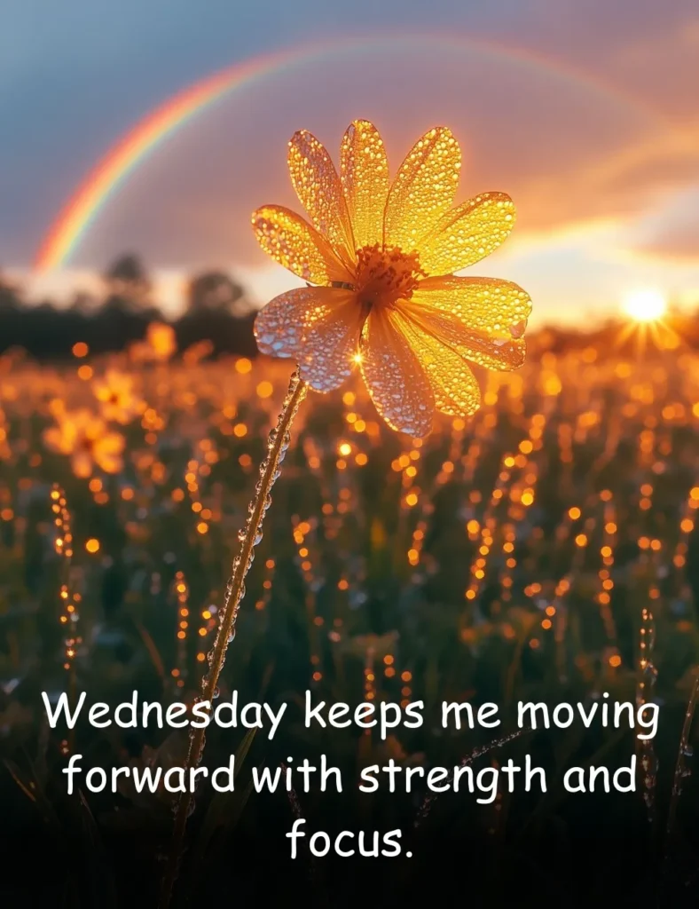 Wednesday keeps me moving forward with strength and focus.