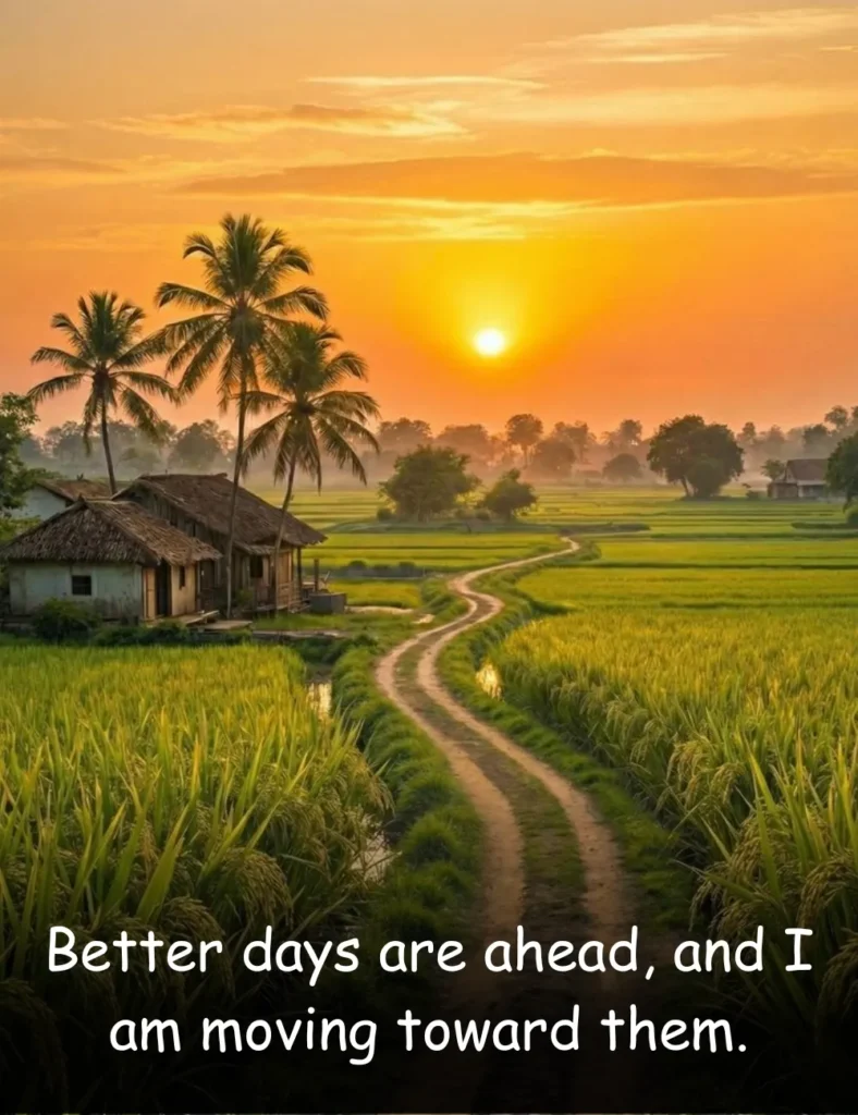Better days are ahead, and I am moving toward them.