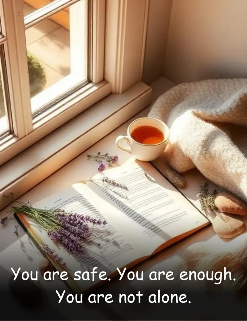 You are safe. You are enough. You are not alone.