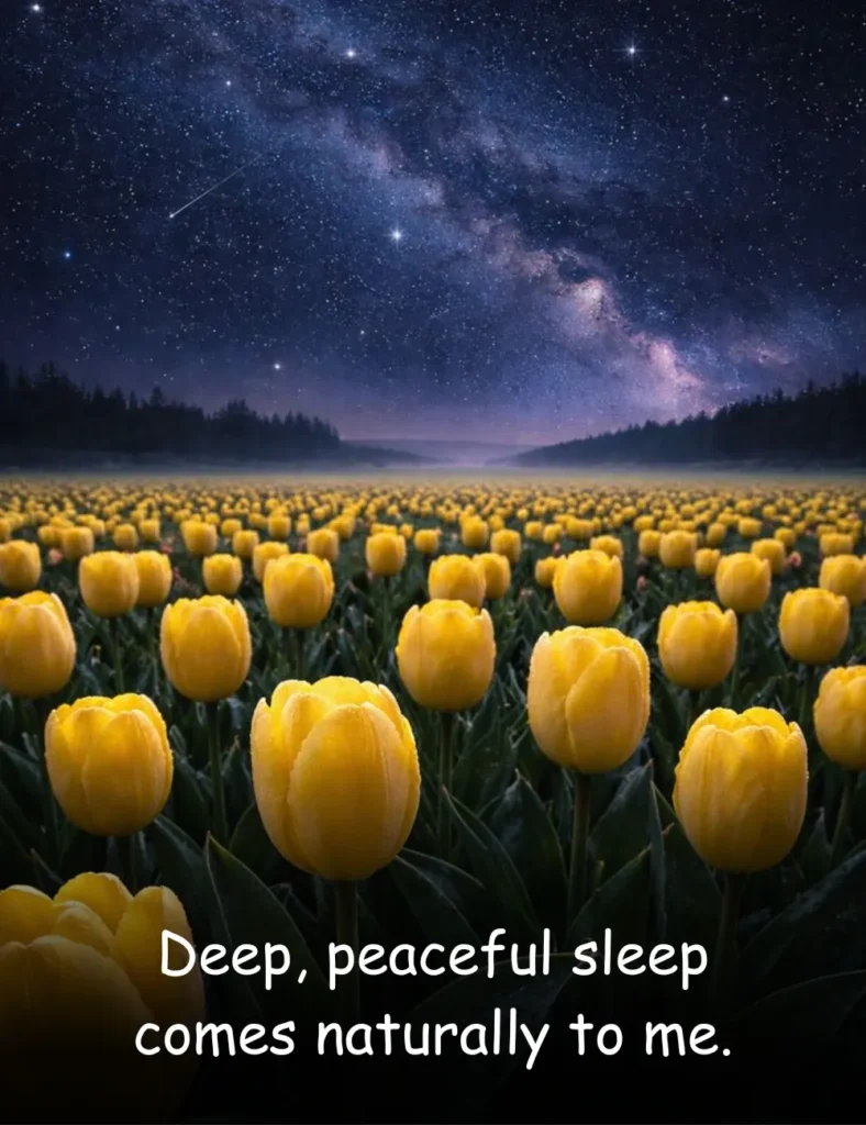 Deep, peaceful sleep comes naturally to me.