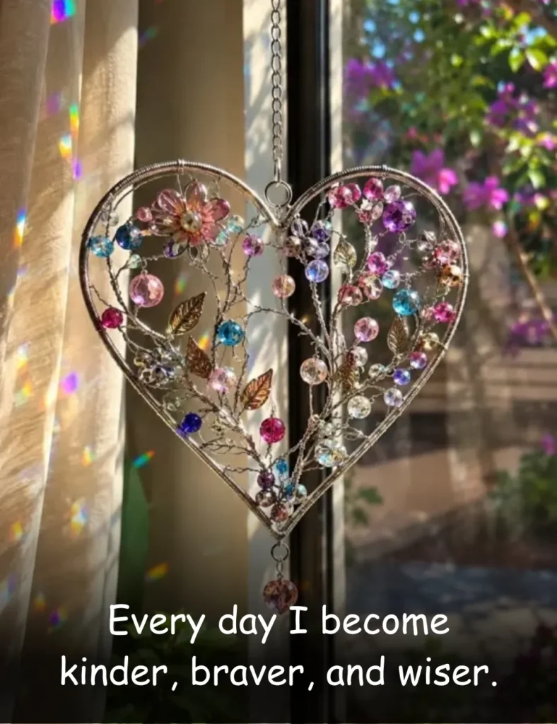 Every day I become kinder, braver, and wiser.
