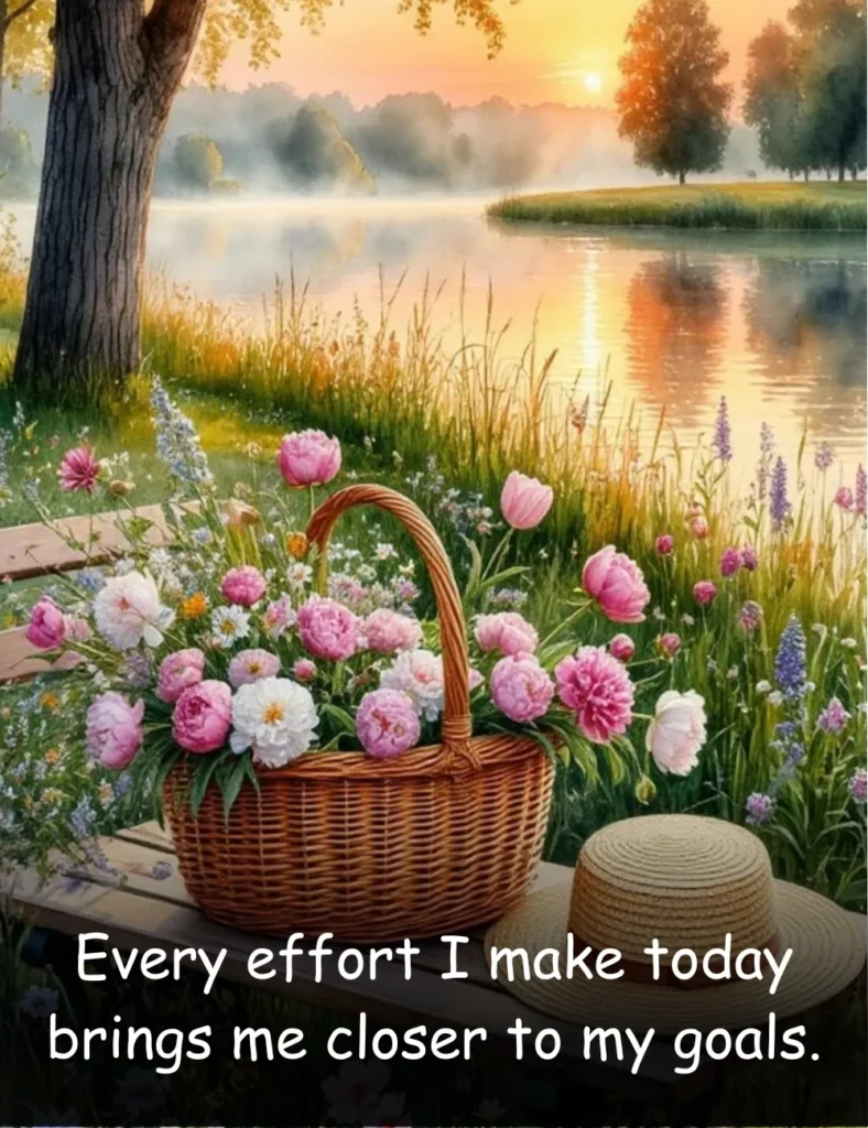 Every effort I make today brings me closer to my goals.