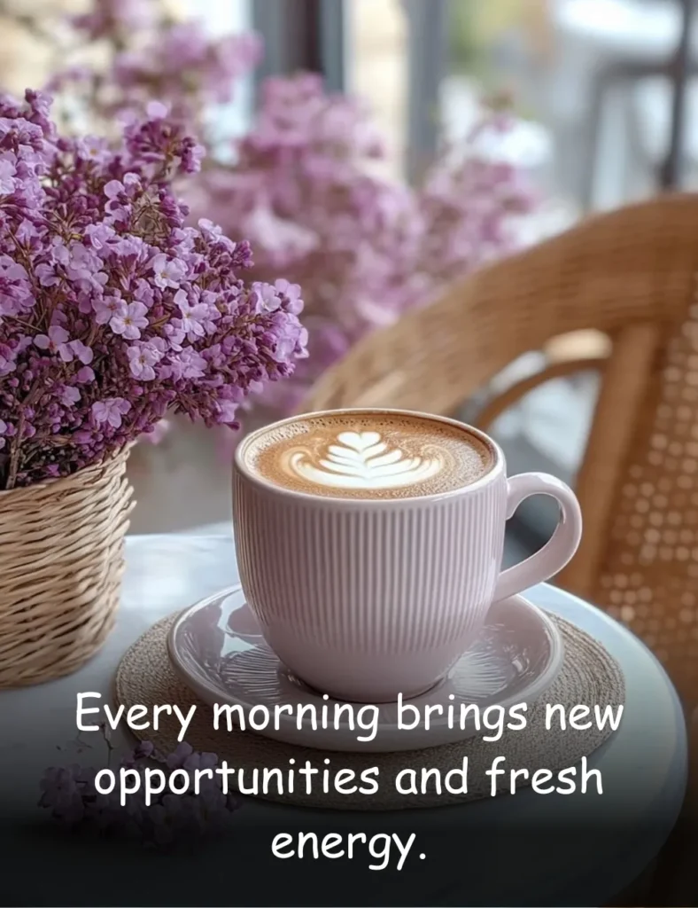 Every morning brings new opportunities and fresh energy.