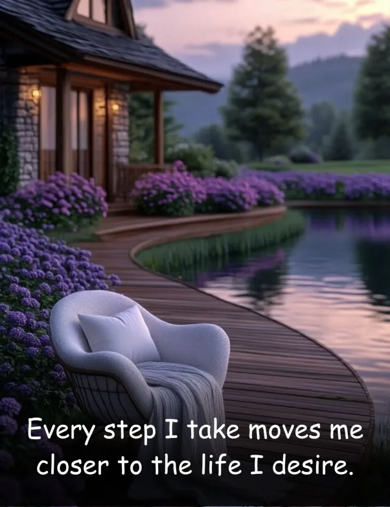 Every step I take moves me closer to the life I desire.
