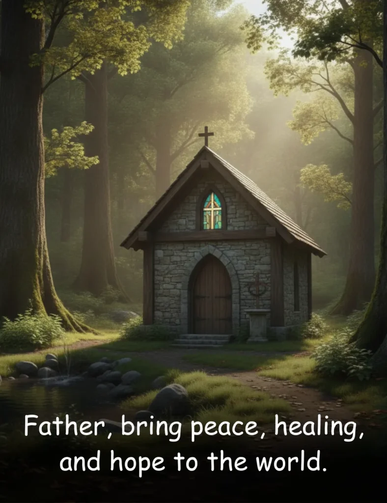 Father, bring peace, healing, and hope to the world.