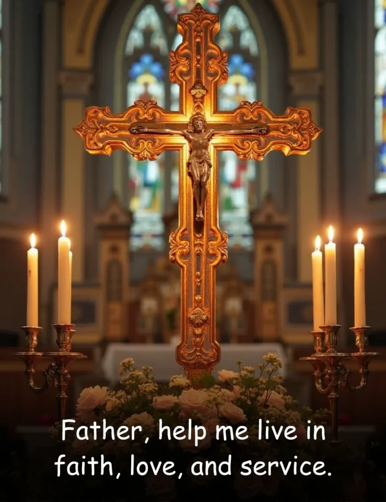 Father, help me live in faith, love, and service.