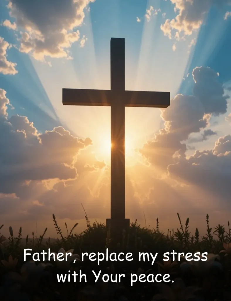 Father, replace my stress with Your peace.