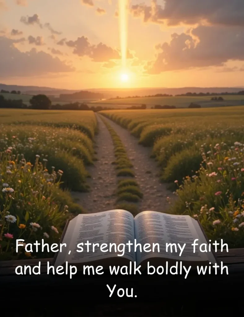 Father, strengthen my faith and help me walk boldly with You.