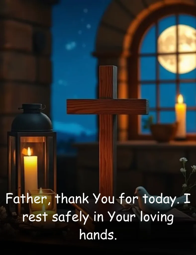 Father, thank You for today. I rest safely in Your loving hands.