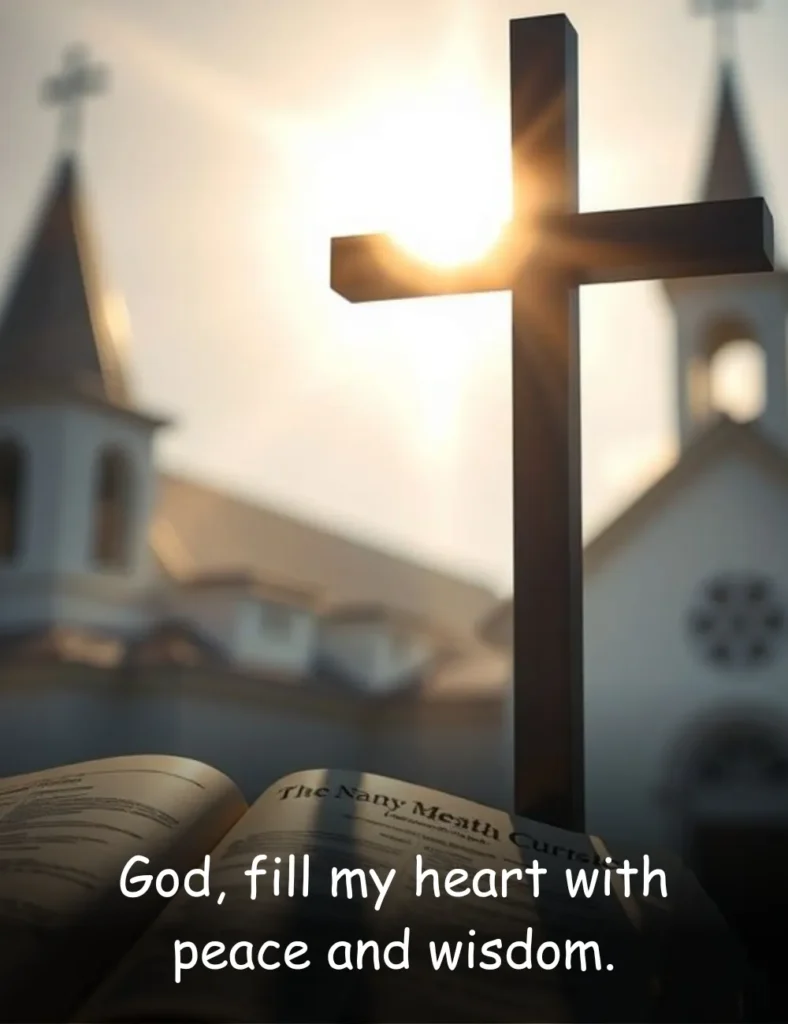 God, fill my heart with peace and wisdom.