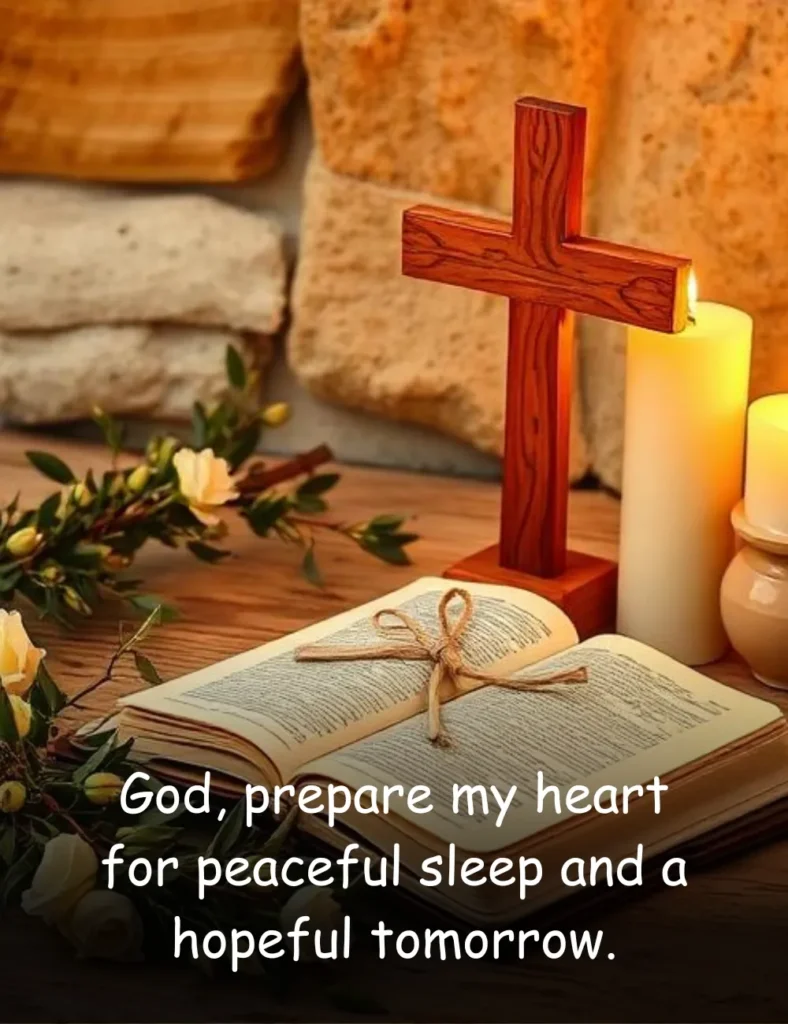 God, prepare my heart for peaceful sleep and a hopeful tomorrow.