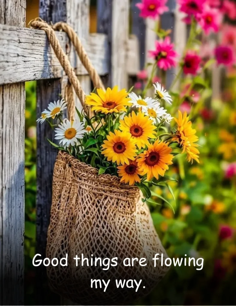 Good things are flowing my way.