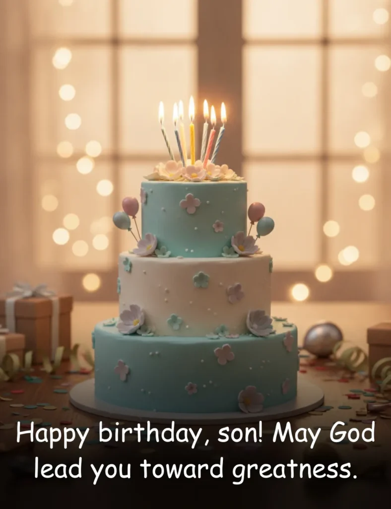 Happy birthday, son! May God lead you toward greatness.