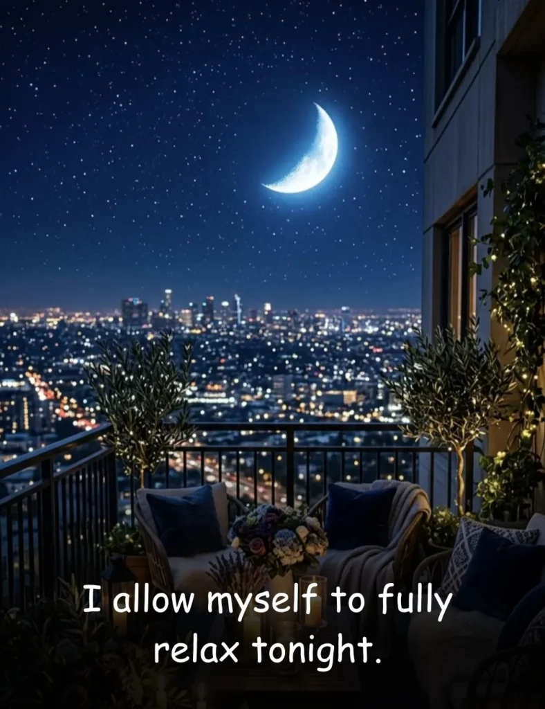 I allow myself to fully relax tonight.