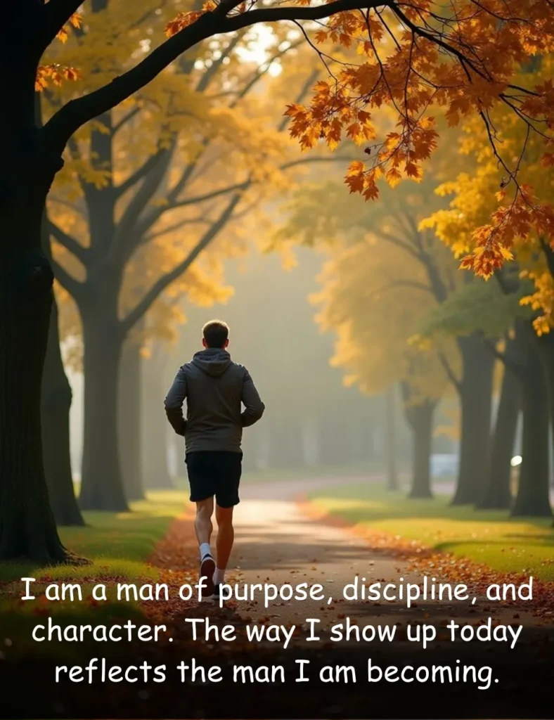 I am a man of purpose, discipline, and character. The way I show up today reflects the man I am becoming.