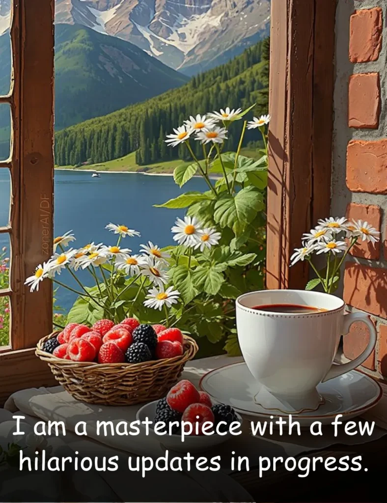I am a masterpiece with a few hilarious updates in progress.