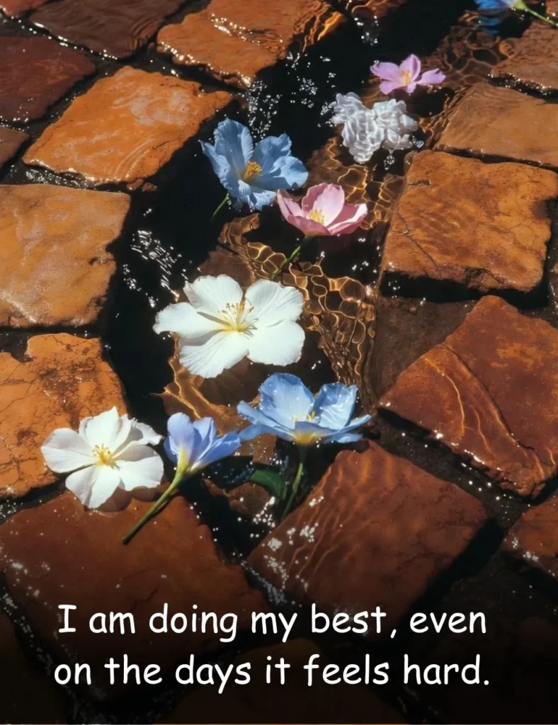 I am doing my best, even on the days it feels hard.