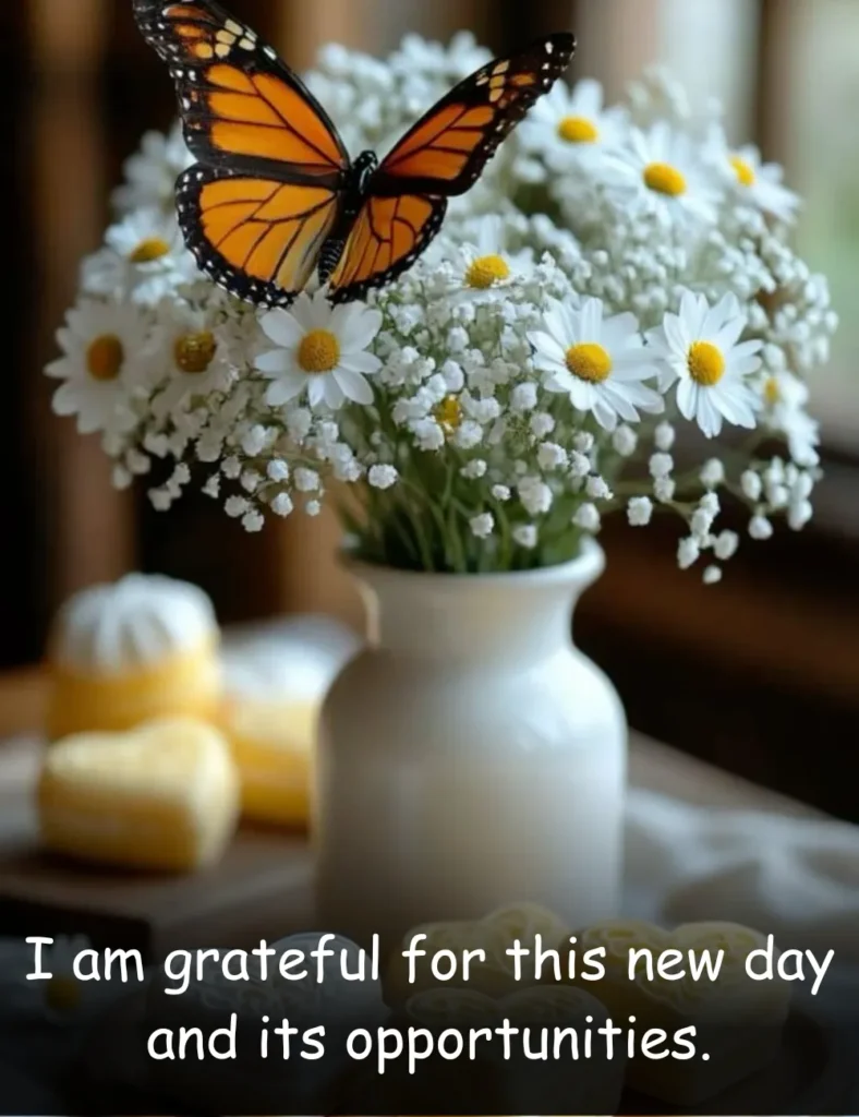 I am grateful for this new day and its opportunities.