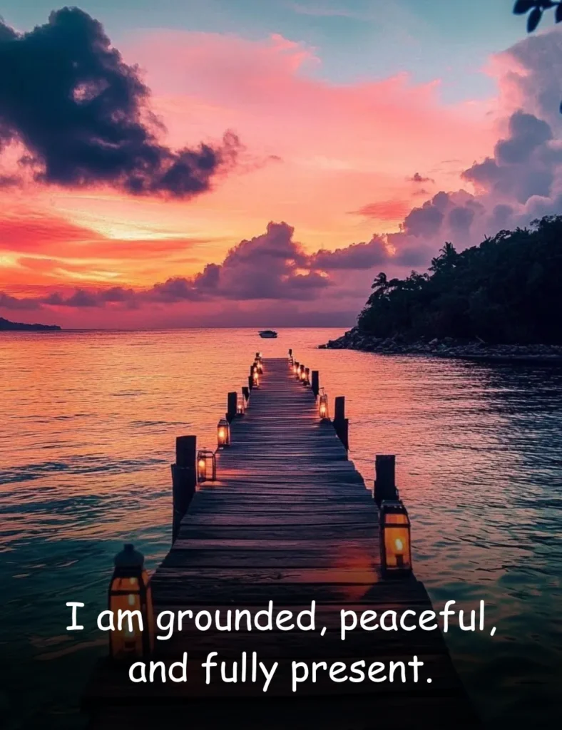I am grounded, peaceful, and fully present.
