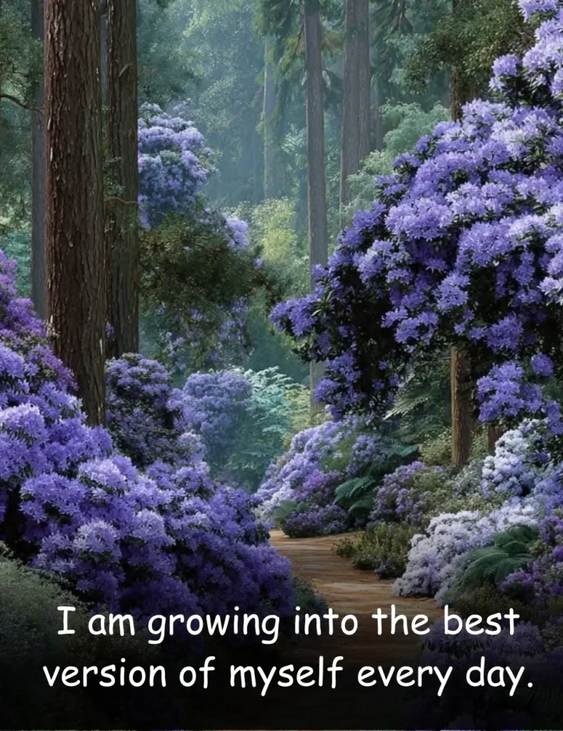 I am growing into the best version of myself every day.