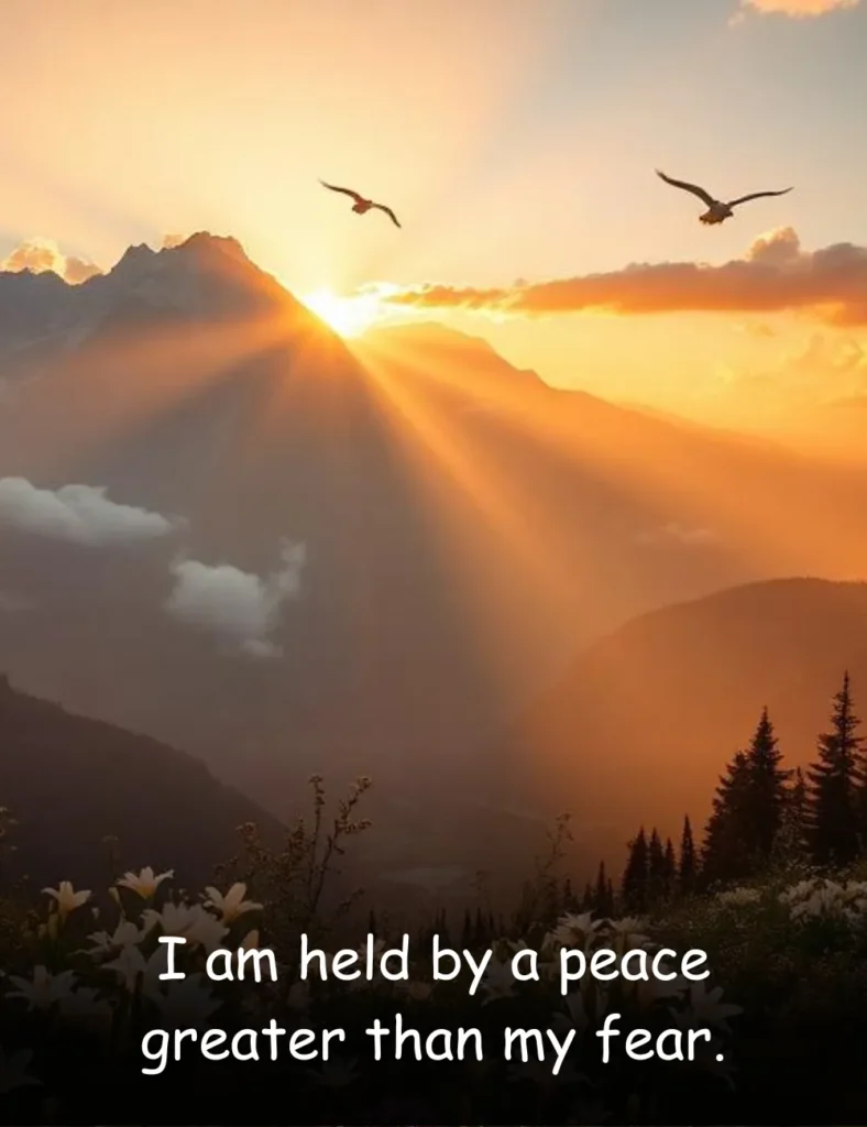 I am held by a peace greater than my fear.