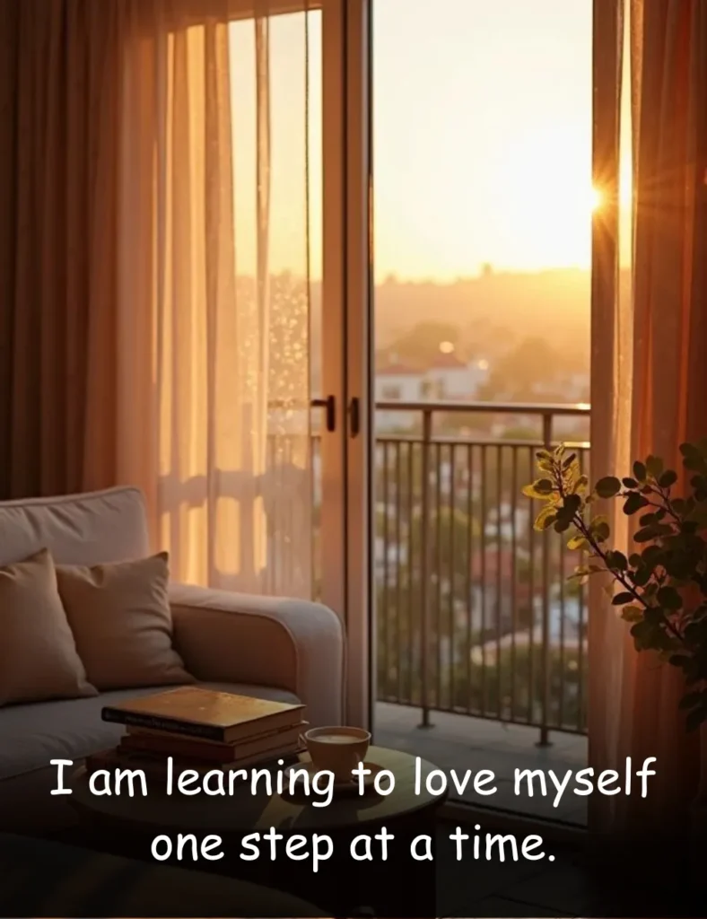 I am learning to love myself one step at a time.