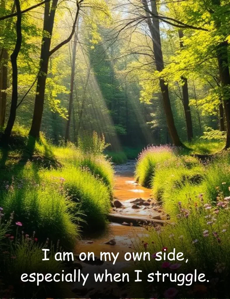 I am on my own side, especially when I struggle.