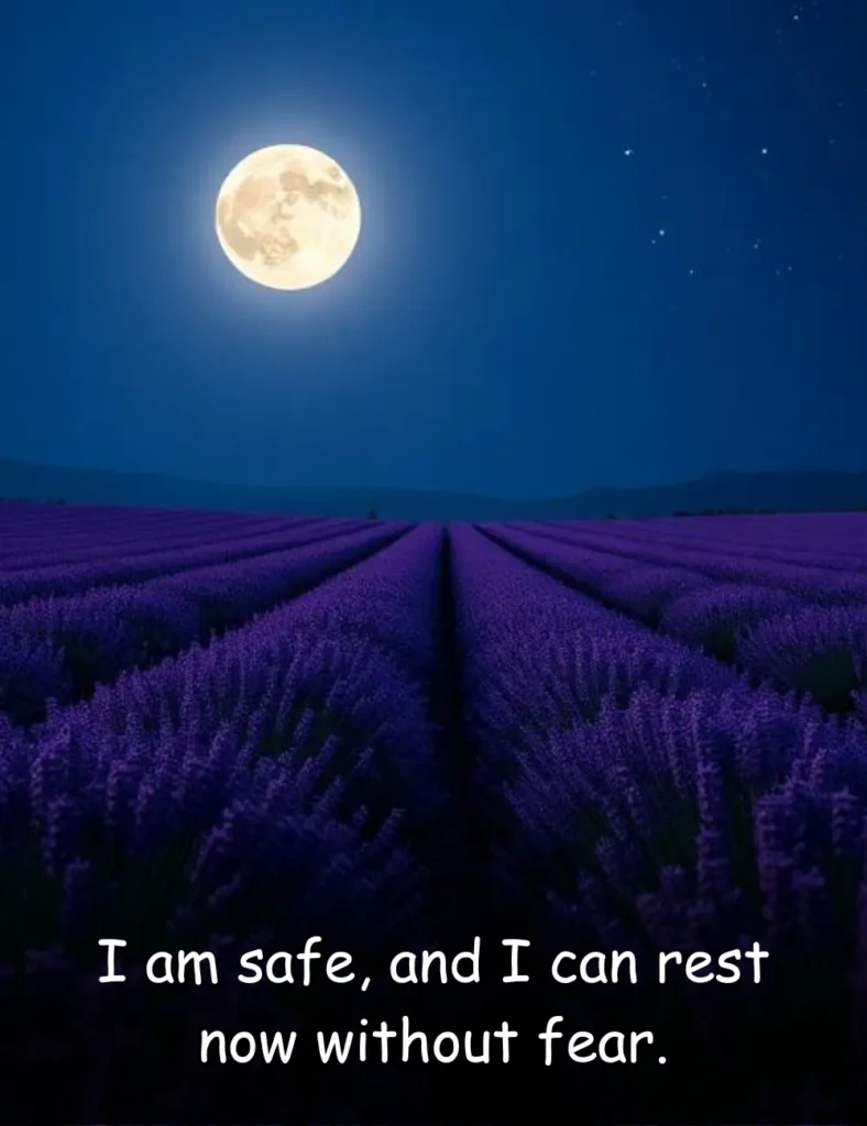 I am safe, and I can rest now without fear.