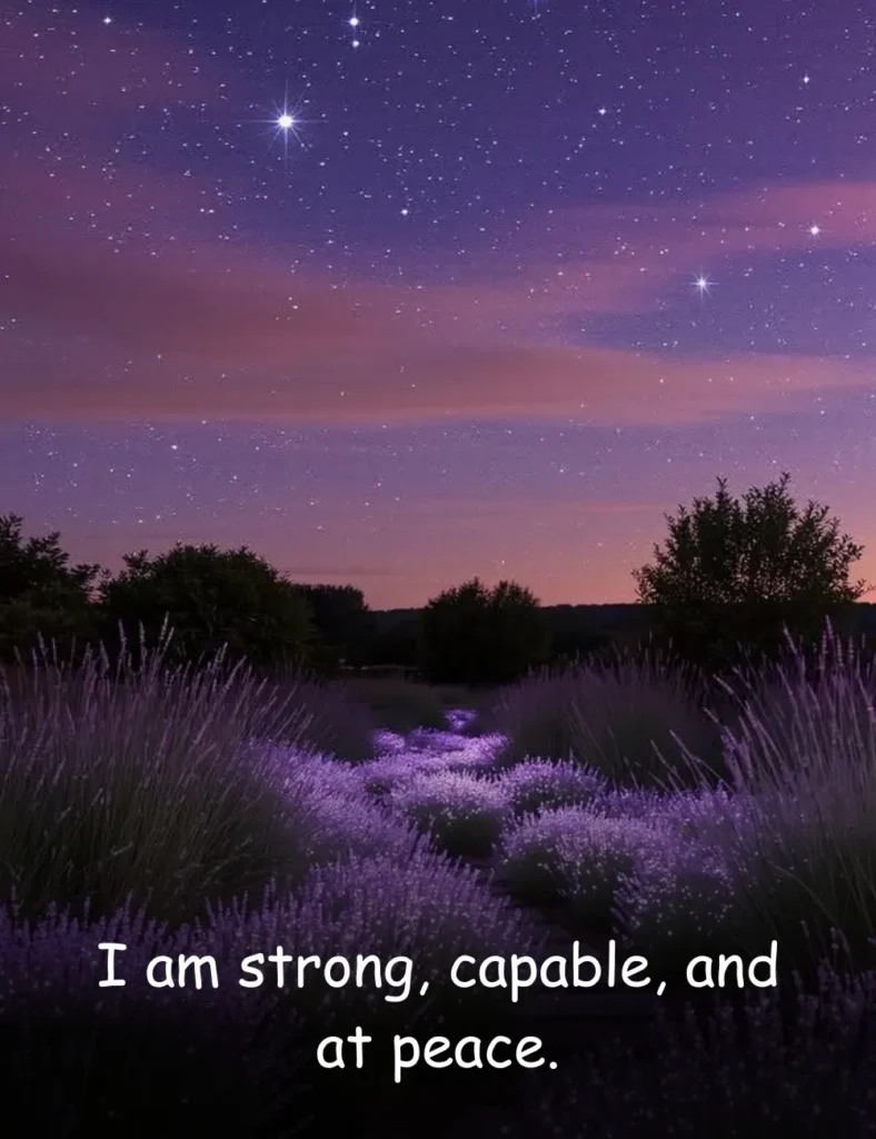 I am strong, capable, and at peace.