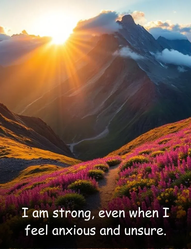 I am strong, even when I feel anxious and unsure.