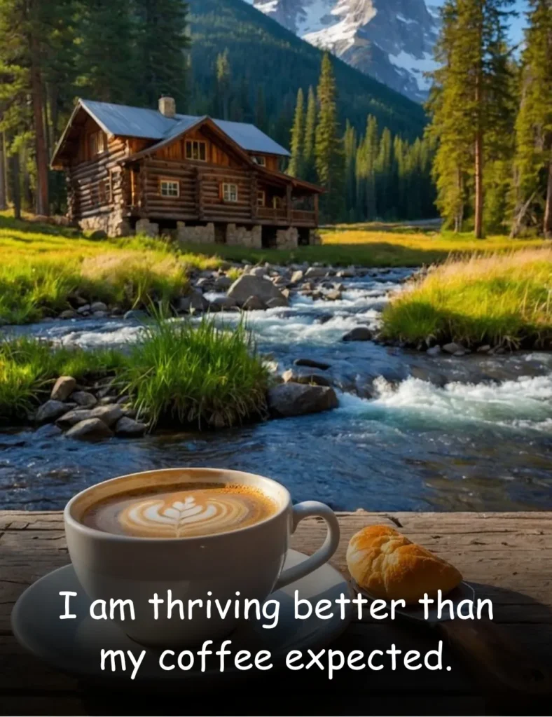 I am thriving better than my coffee expected.