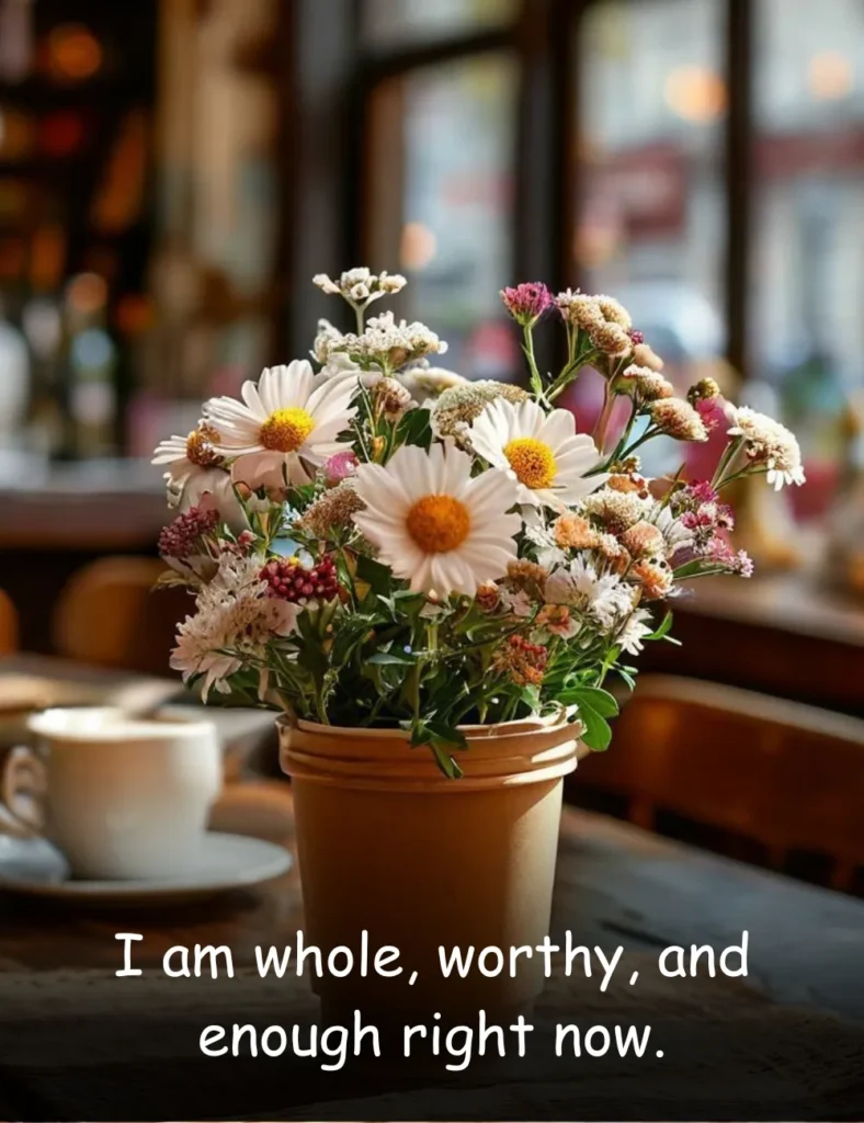 I am whole, worthy, and enough right now.