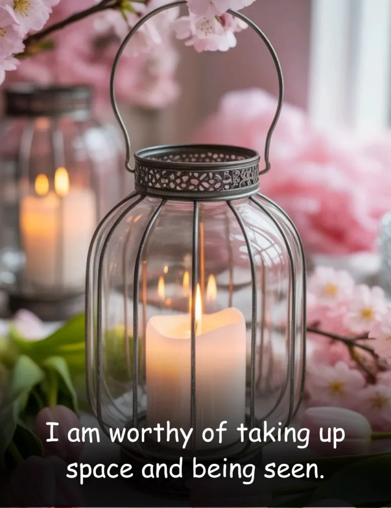 I am worthy of taking up space and being seen.